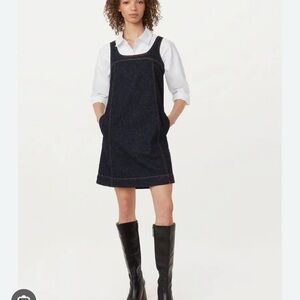 Frank & Oak denim pinafore dress was 130$